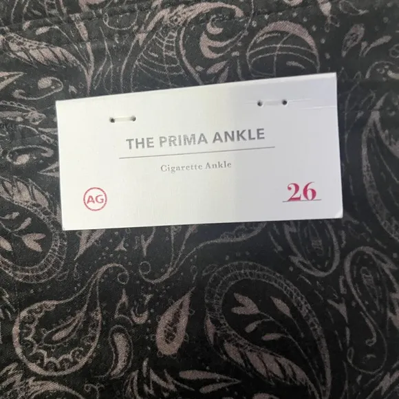 BNWT Adriano Goldschmied AG Velvet Paisley Jeans