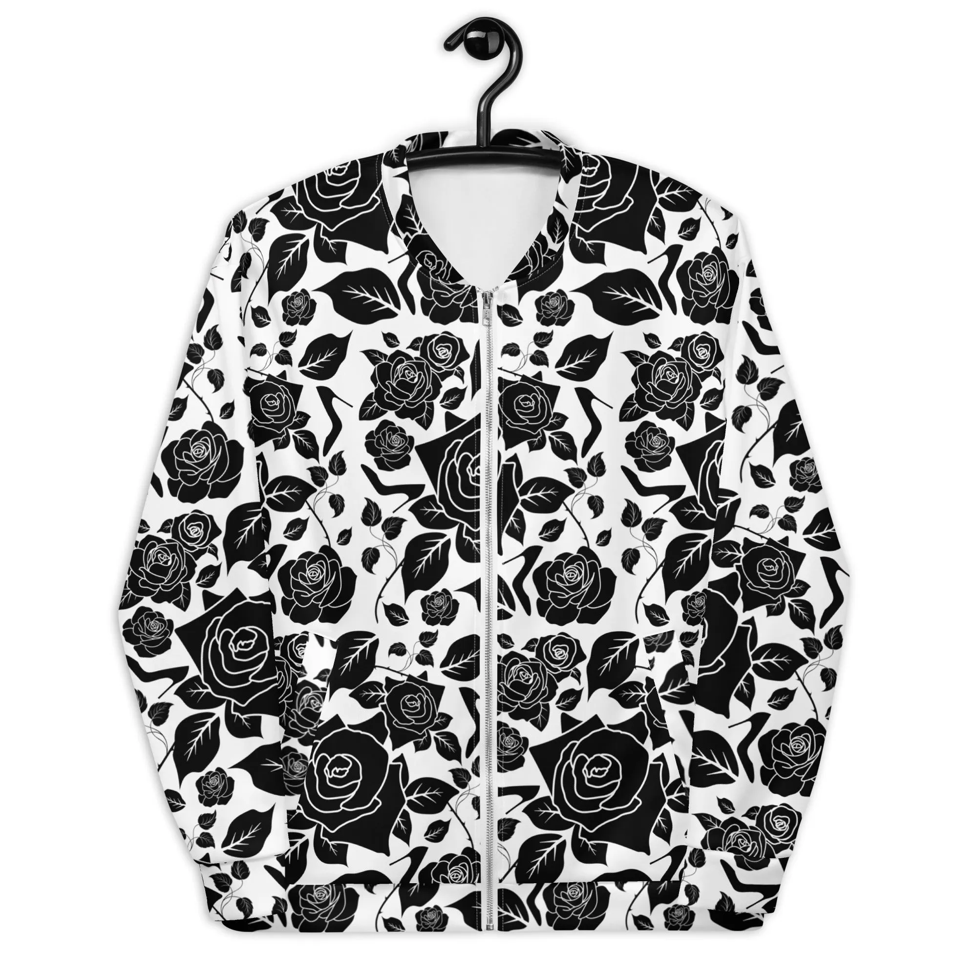 Bomber Jacket 'Black Roses'