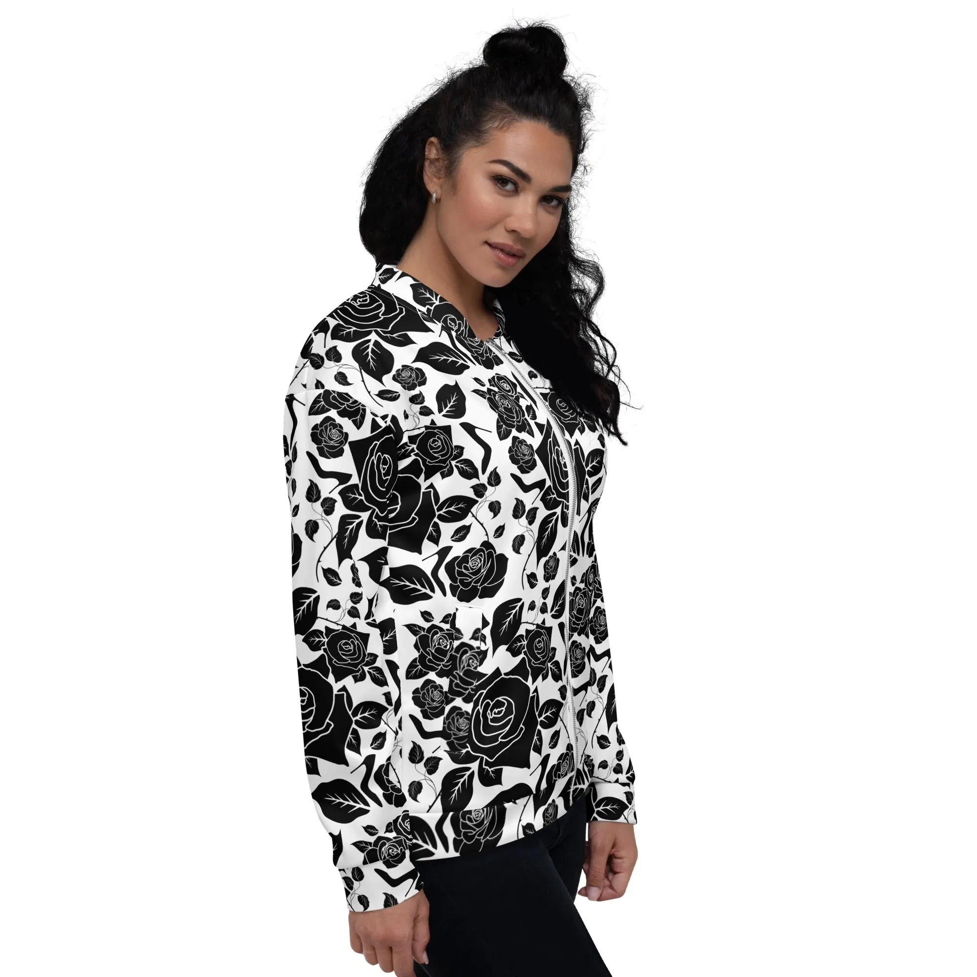 Bomber Jacket 'Black Roses'