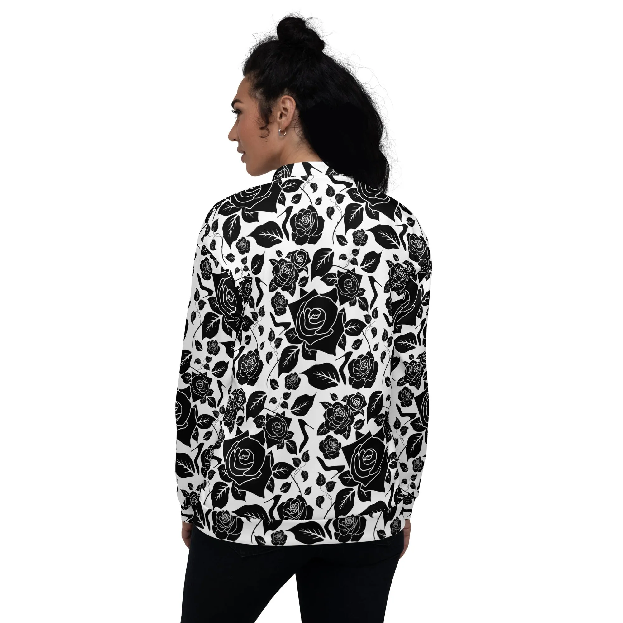 Bomber Jacket 'Black Roses'