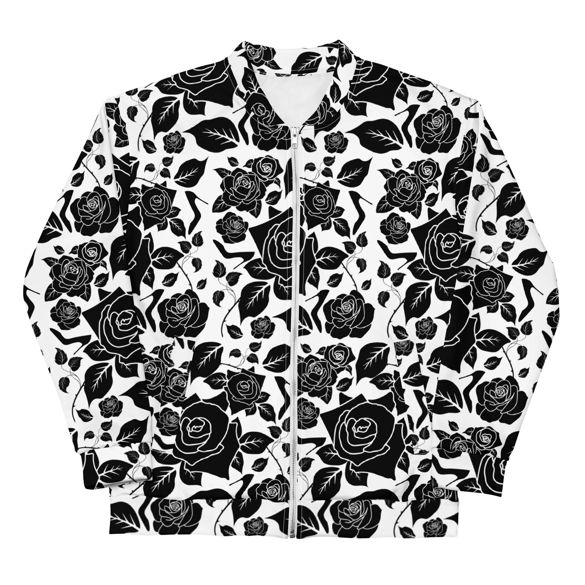 Bomber Jacket 'Black Roses'