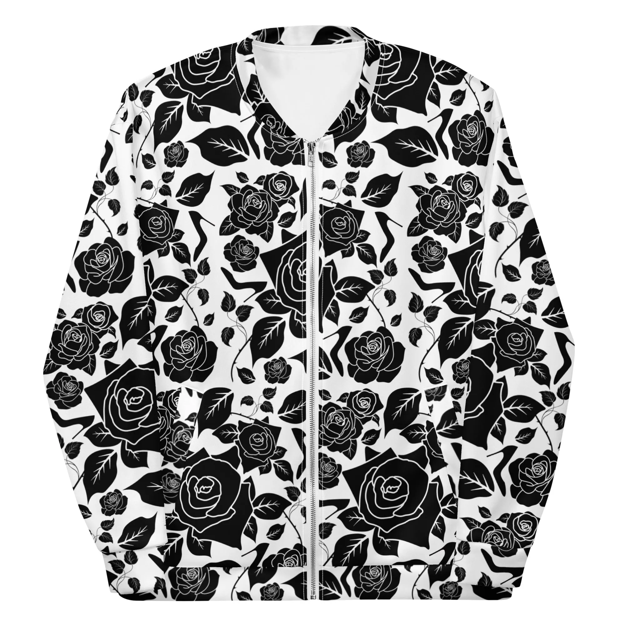 Bomber Jacket 'Black Roses'