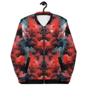 Bomber Jacket Ethereal Crimson Flow - Dark