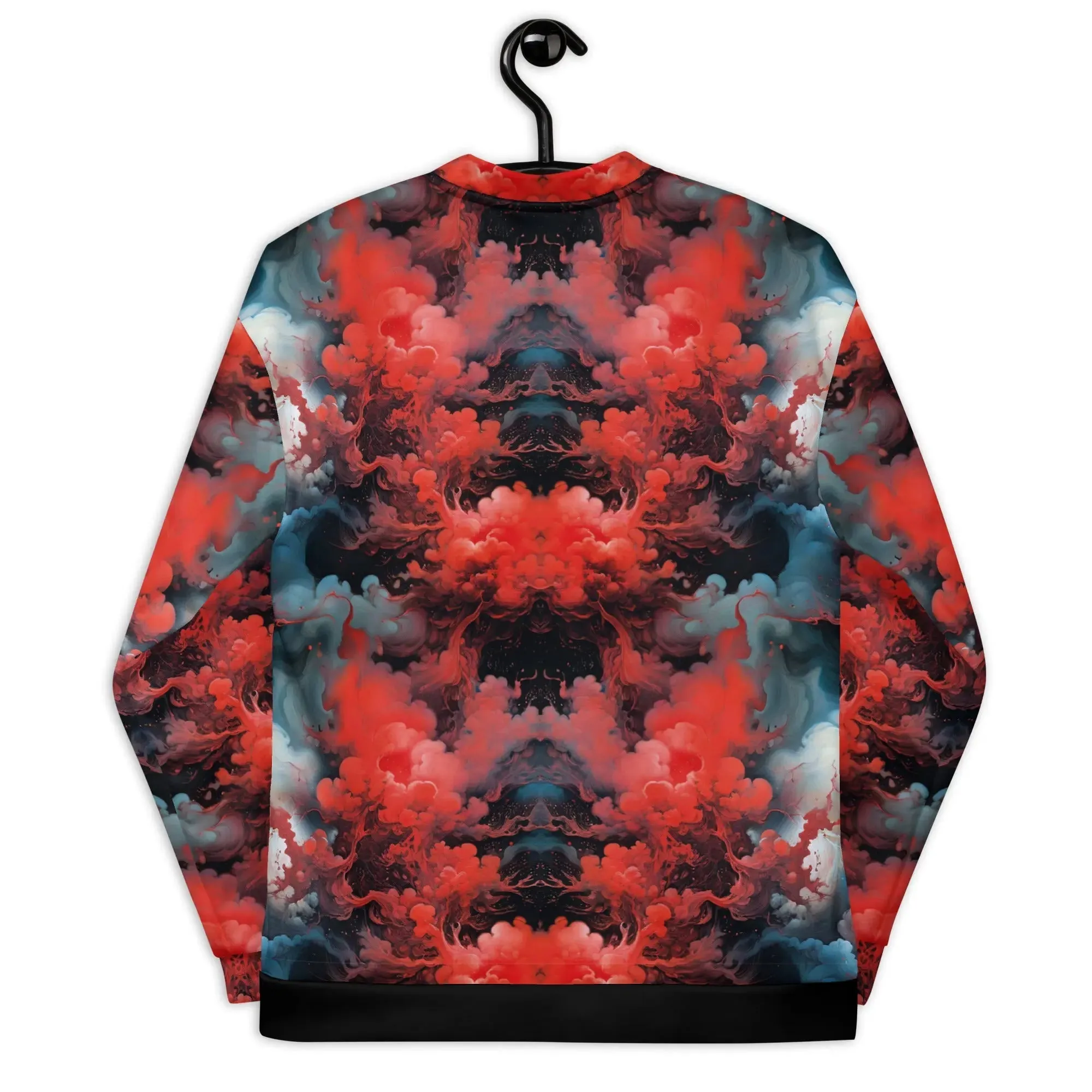 Bomber Jacket Ethereal Crimson Flow - Dark