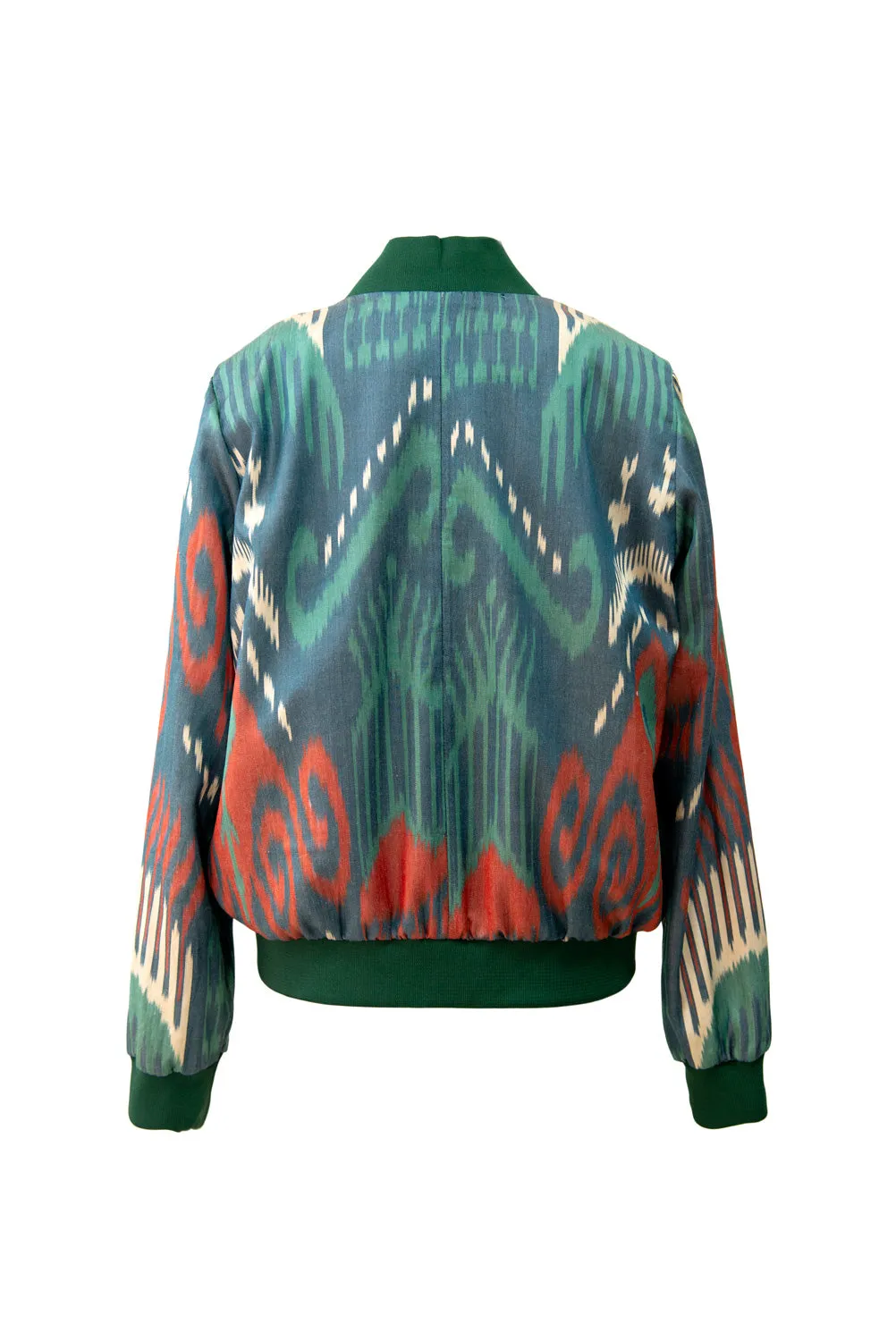 Bomber Jacket with Ikat