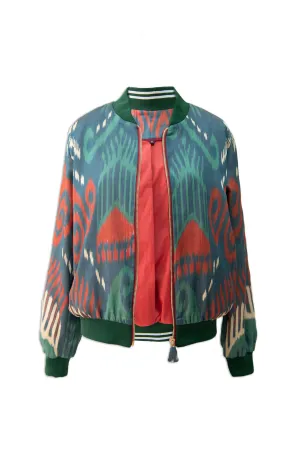 Bomber Jacket with Ikat