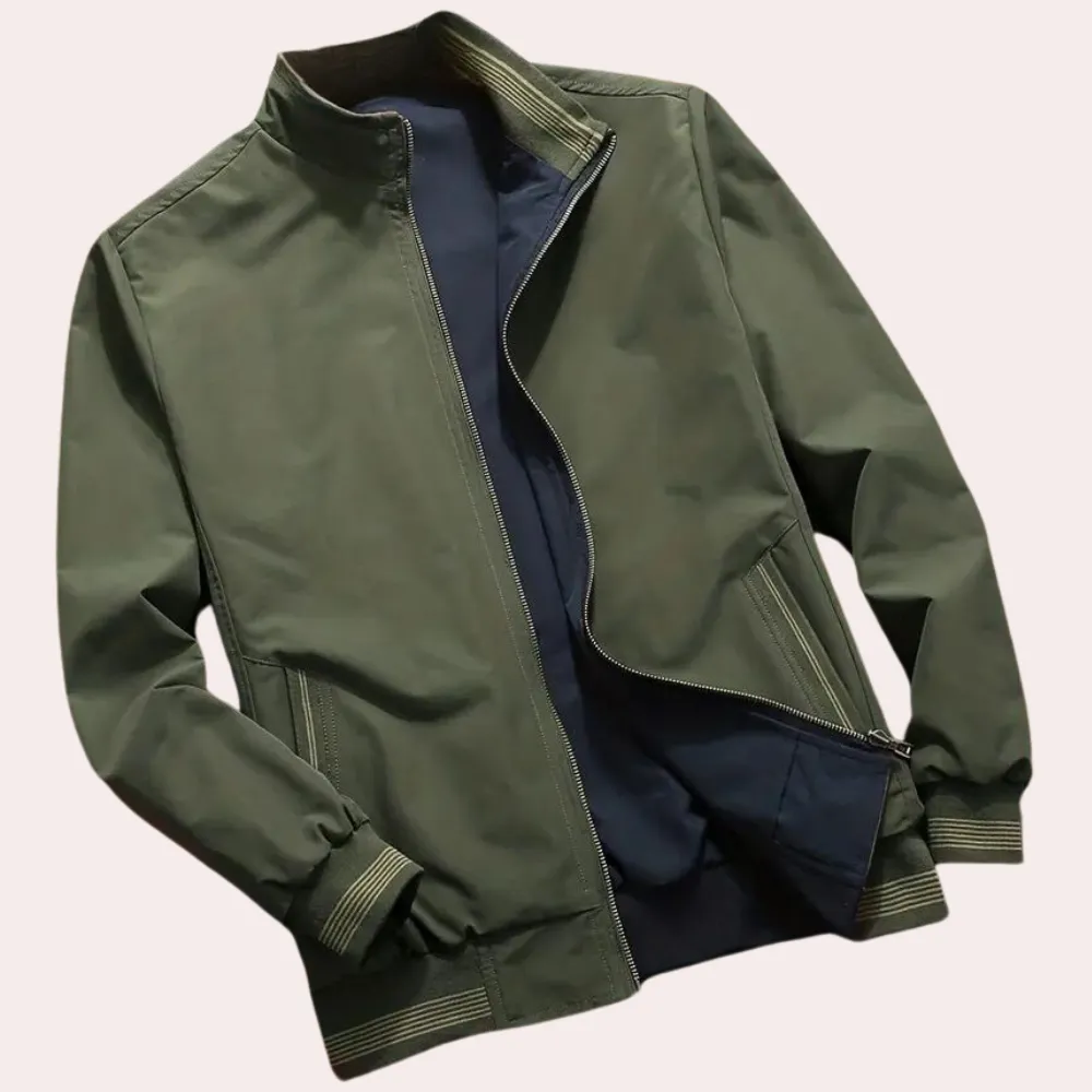 Bomber Sage™ | Men's Army Green Bomber Jacket | Lightweight, Breathable, All-Season Design
