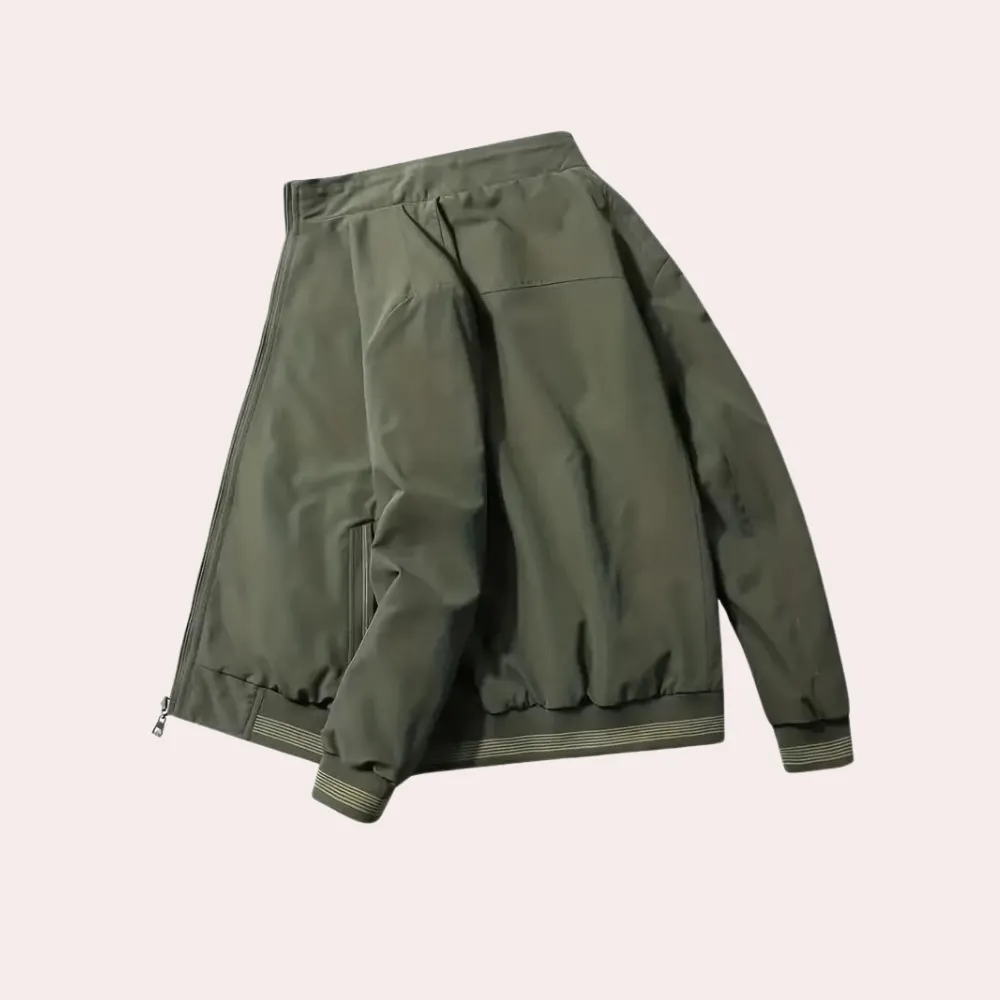 Bomber Sage™ | Men's Army Green Bomber Jacket | Lightweight, Breathable, All-Season Design