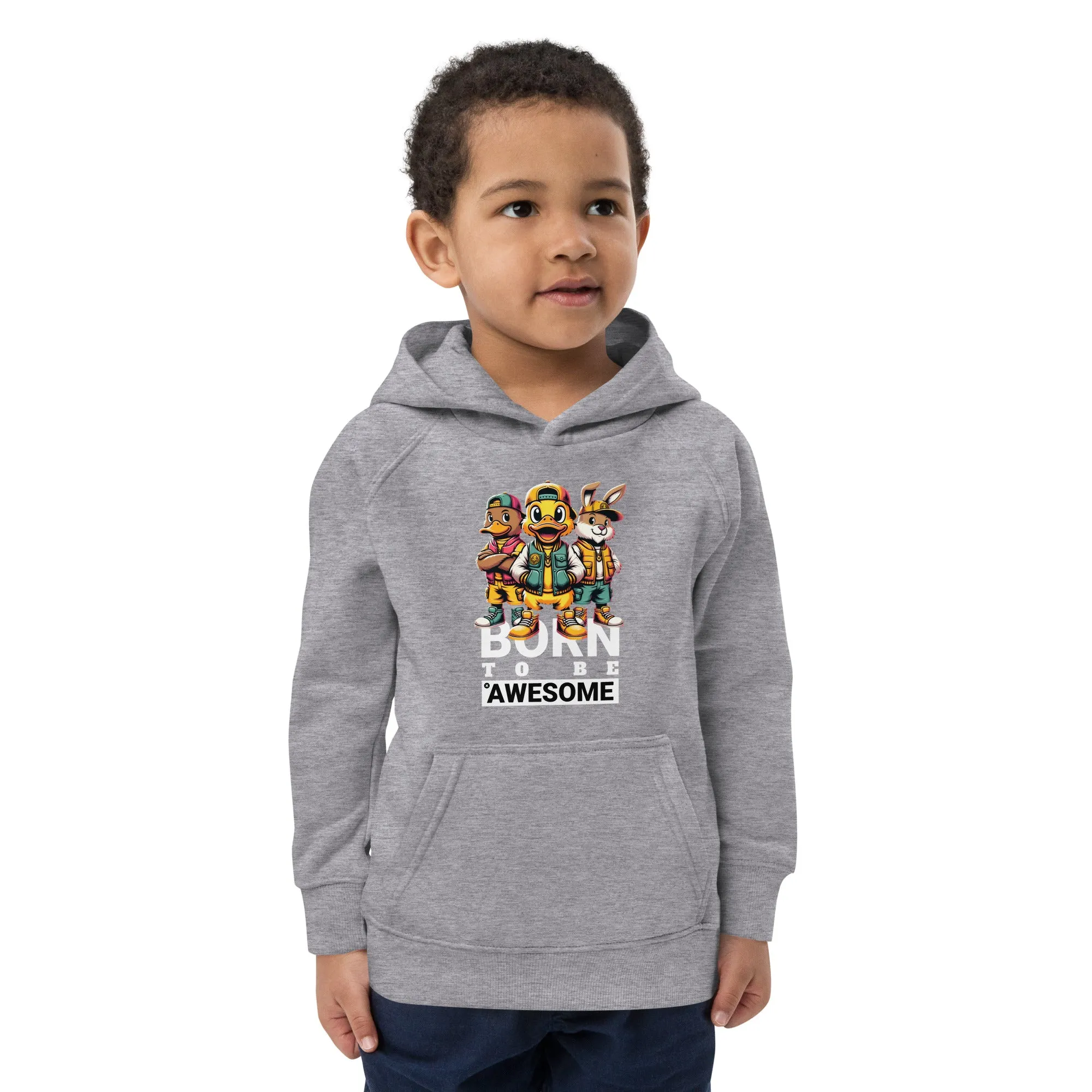 Born to be Awesome Kids eco hoodie