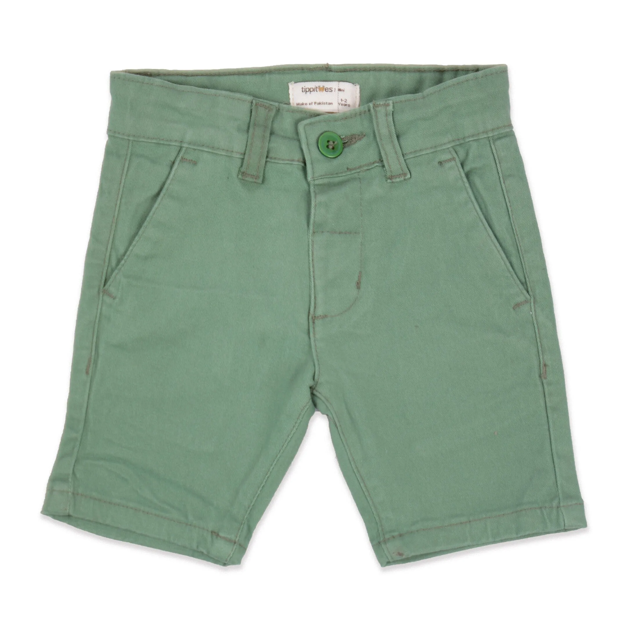 Boys Green Chino Shorts