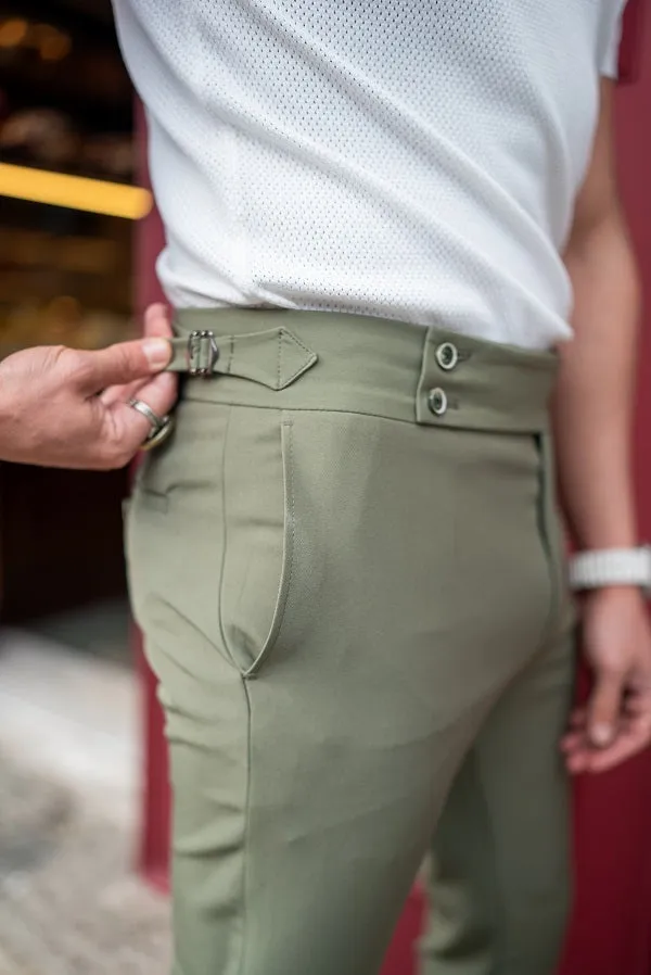 Brabion Sorento Green Slim Fit Chino Pants