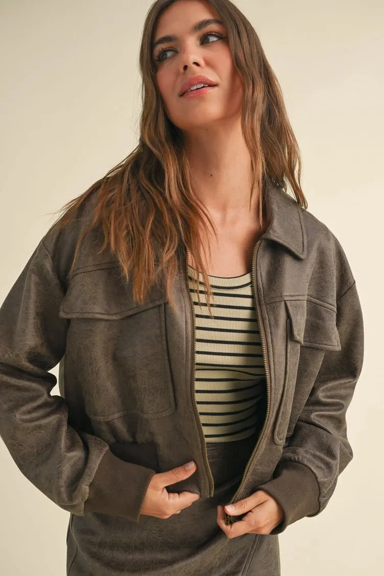 Brown Bomber Jacket