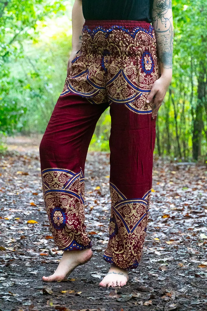 Brown Luna Mandala Harem Pants