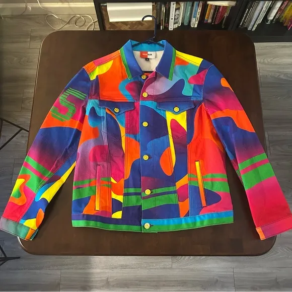 Bruce Glen Juicy Denim Jacket Multicolor Unisex Jacket Size M