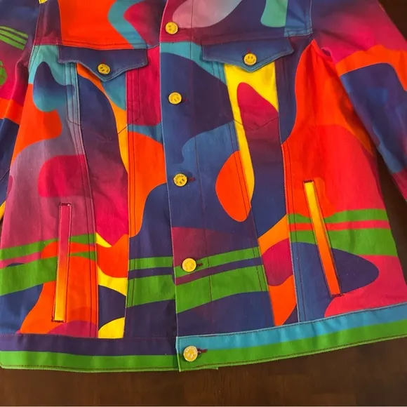 Bruce Glen Juicy Denim Jacket Multicolor Unisex Jacket Size M