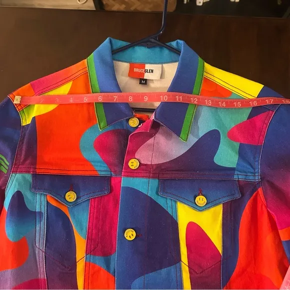 Bruce Glen Juicy Denim Jacket Multicolor Unisex Jacket Size M