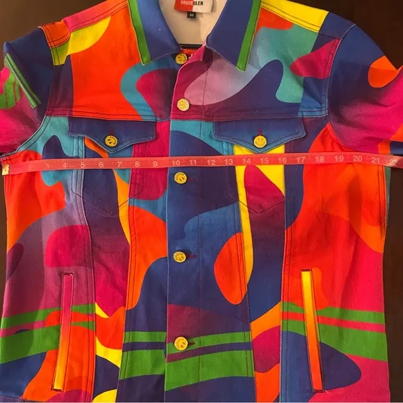 Bruce Glen Juicy Denim Jacket Multicolor Unisex Jacket Size M