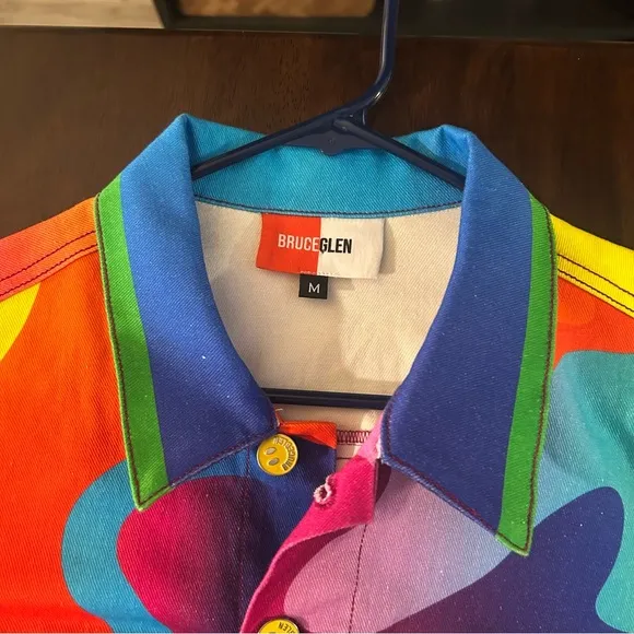 Bruce Glen Juicy Denim Jacket Multicolor Unisex Jacket Size M