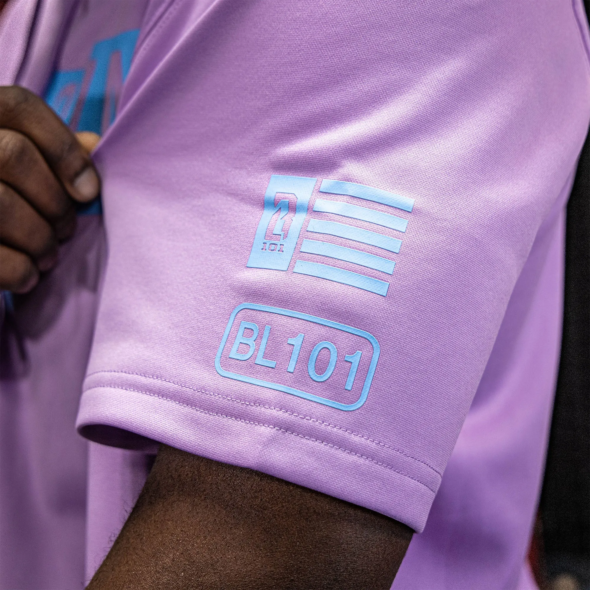 BSBL-SZN Youth Short Sleeve Hoodie V2 - Lavender/Light Blue