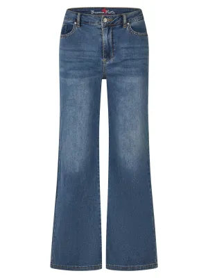 Buena Vista | Wide Leg Stretch Denim Jeans | 377 darkblue