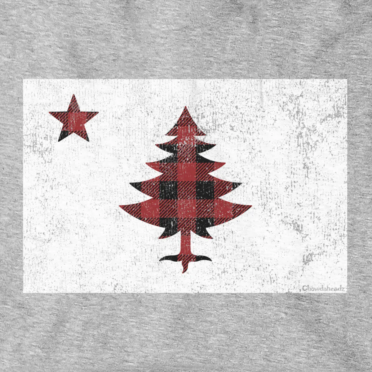 Buffalo Plaid Maine Flag Hoodie