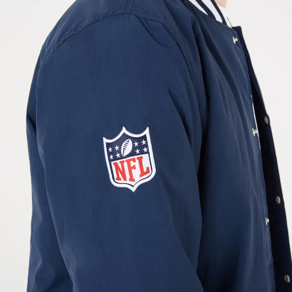 Bunda bomber NEW ERA NFL Team wordmark jacket NEW ENGLAND PATRIOTS modrá