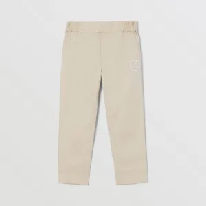 Burberry Monogram Motif Cotton Trousers