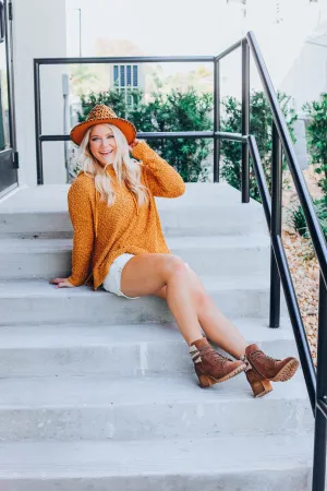 Buttery Soft Popcorn Hoodie - Mustard
