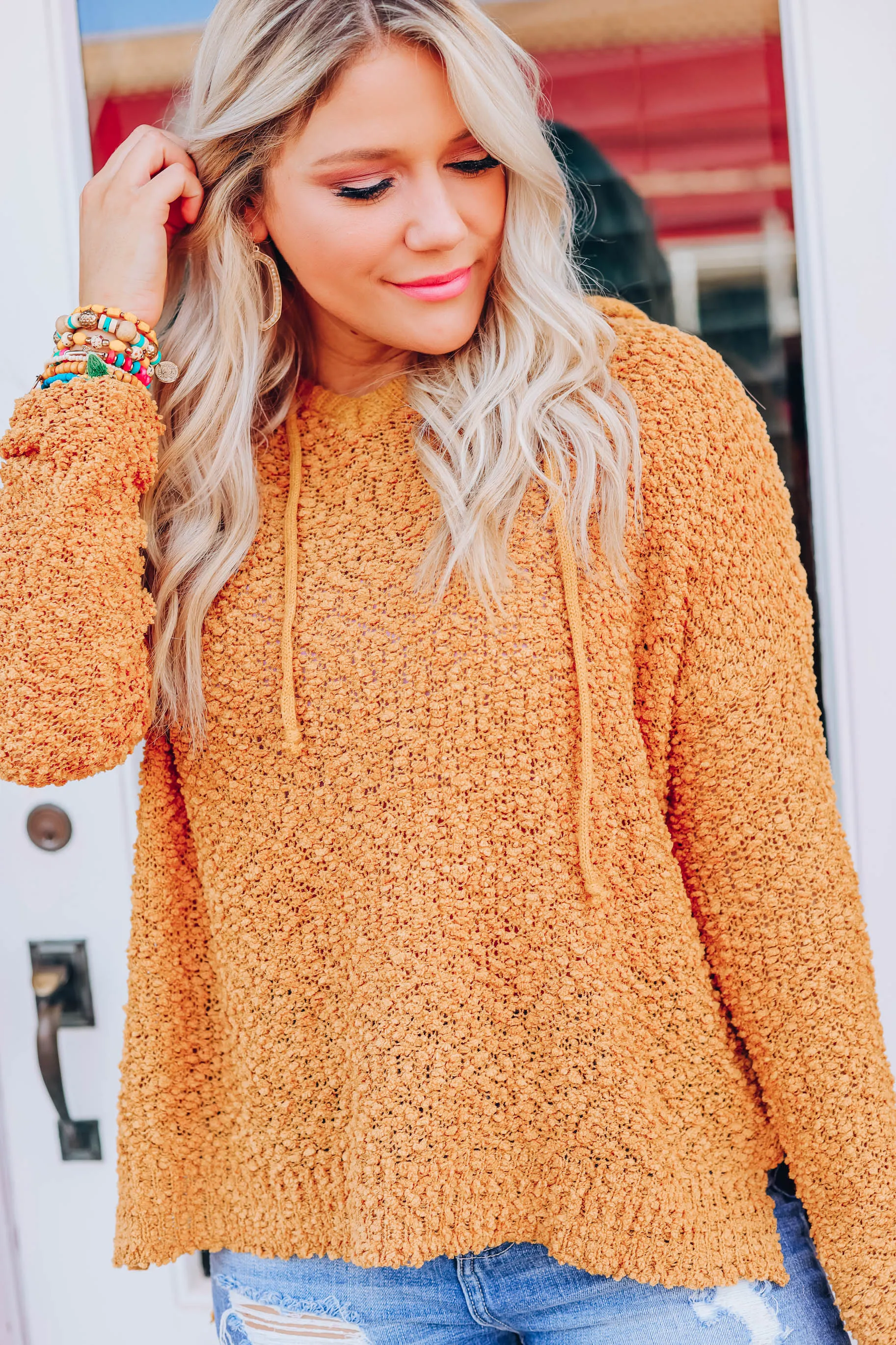 Buttery Soft Popcorn Hoodie - Mustard