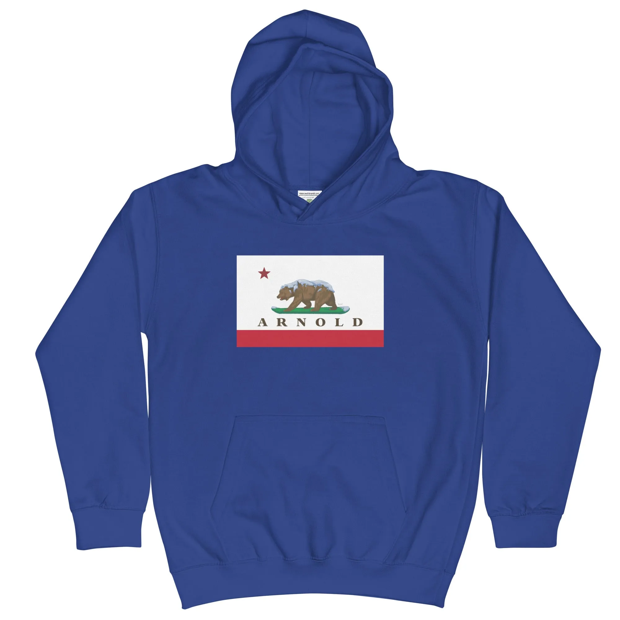 CA Flag Arnold Kids Hoodie