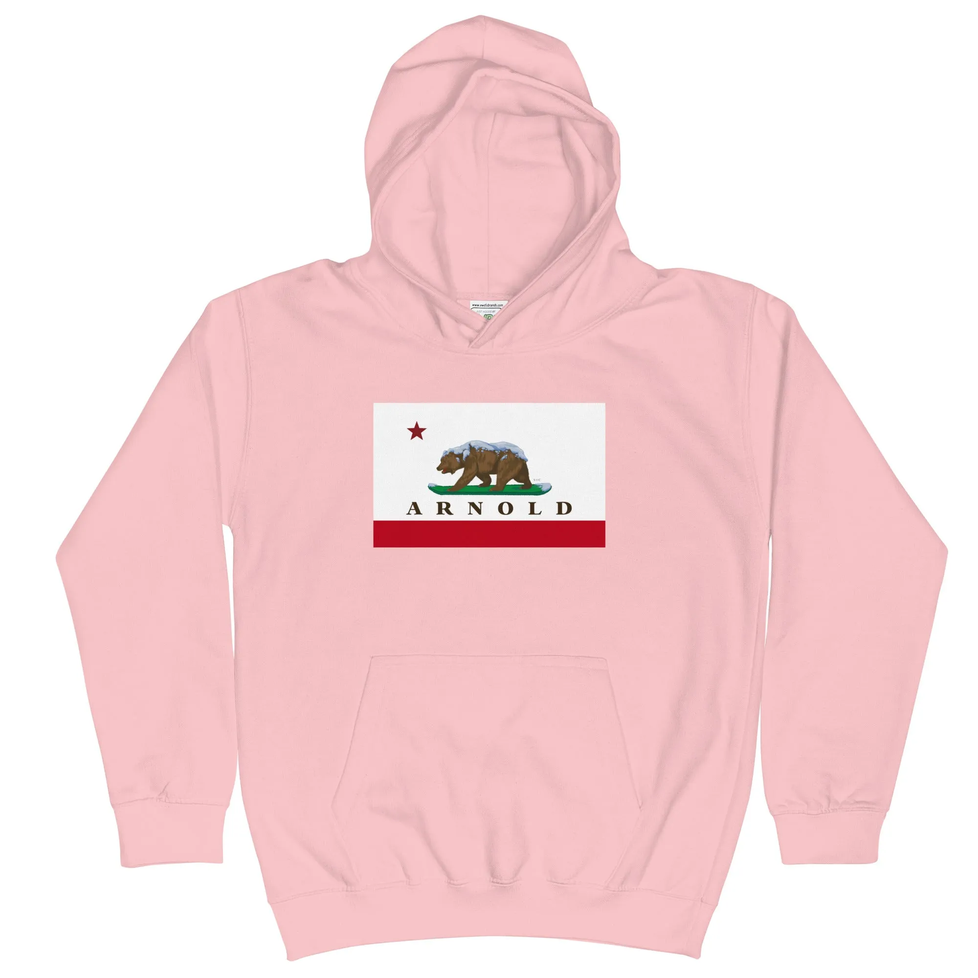 CA Flag Arnold Kids Hoodie