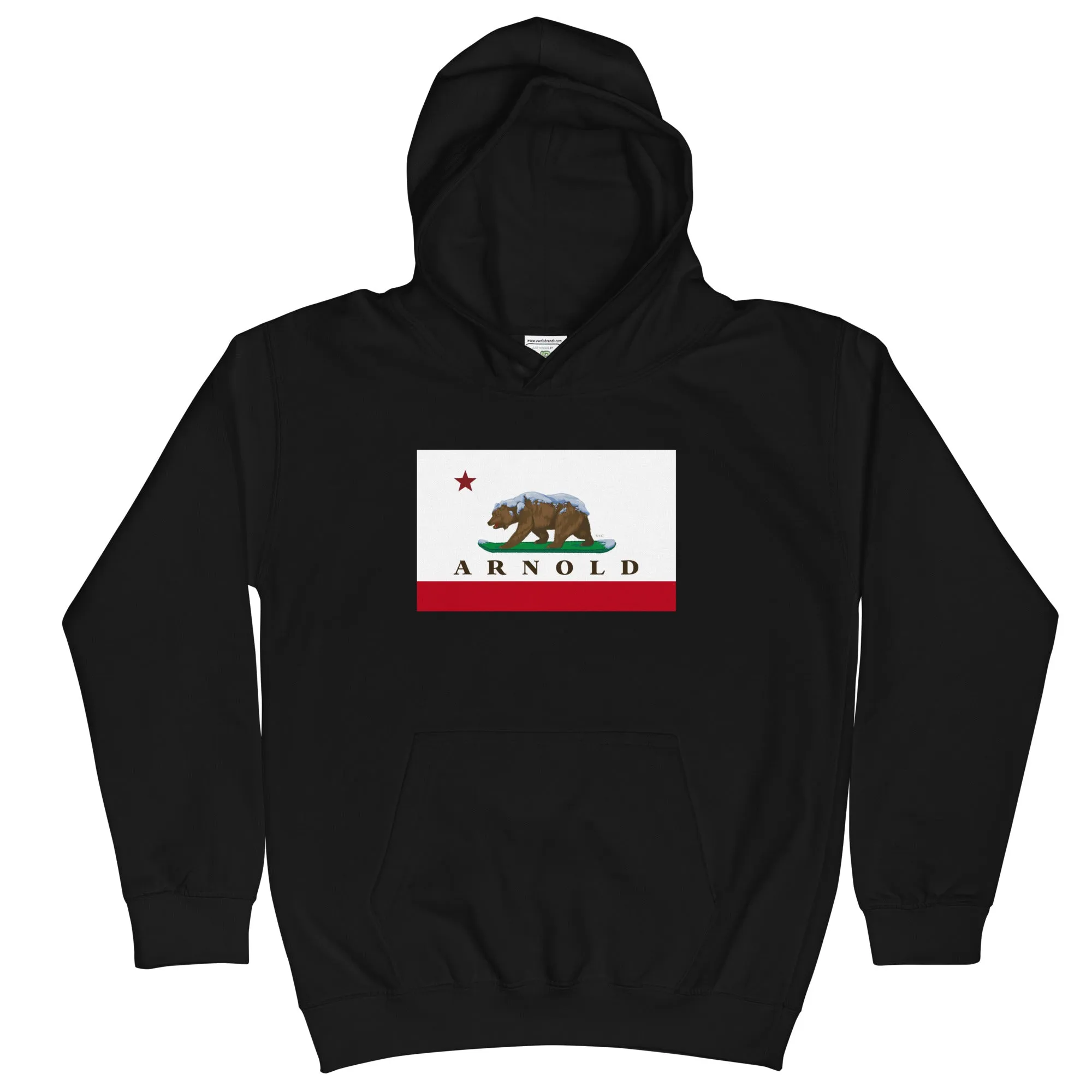 CA Flag Arnold Kids Hoodie