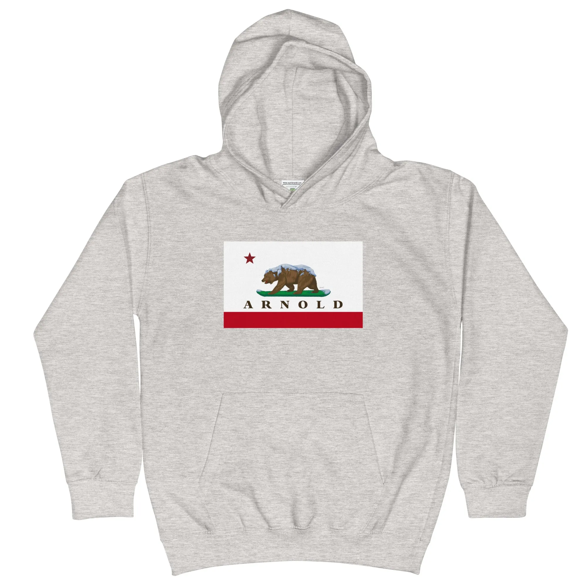 CA Flag Arnold Kids Hoodie