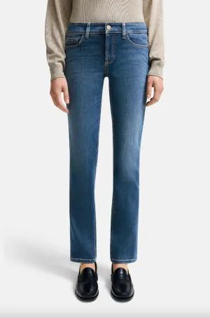 Cambio Piper Long mellomblå smal jeans