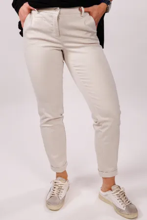 Cambio Stella sand chinos med oppbrett