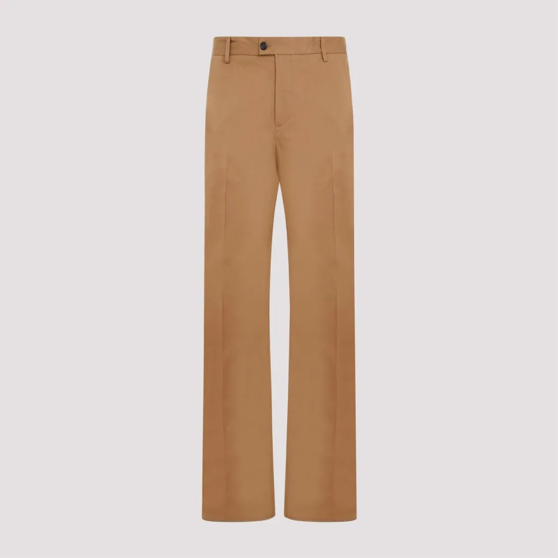 Camera Strap Chino Camel Cotton Pants