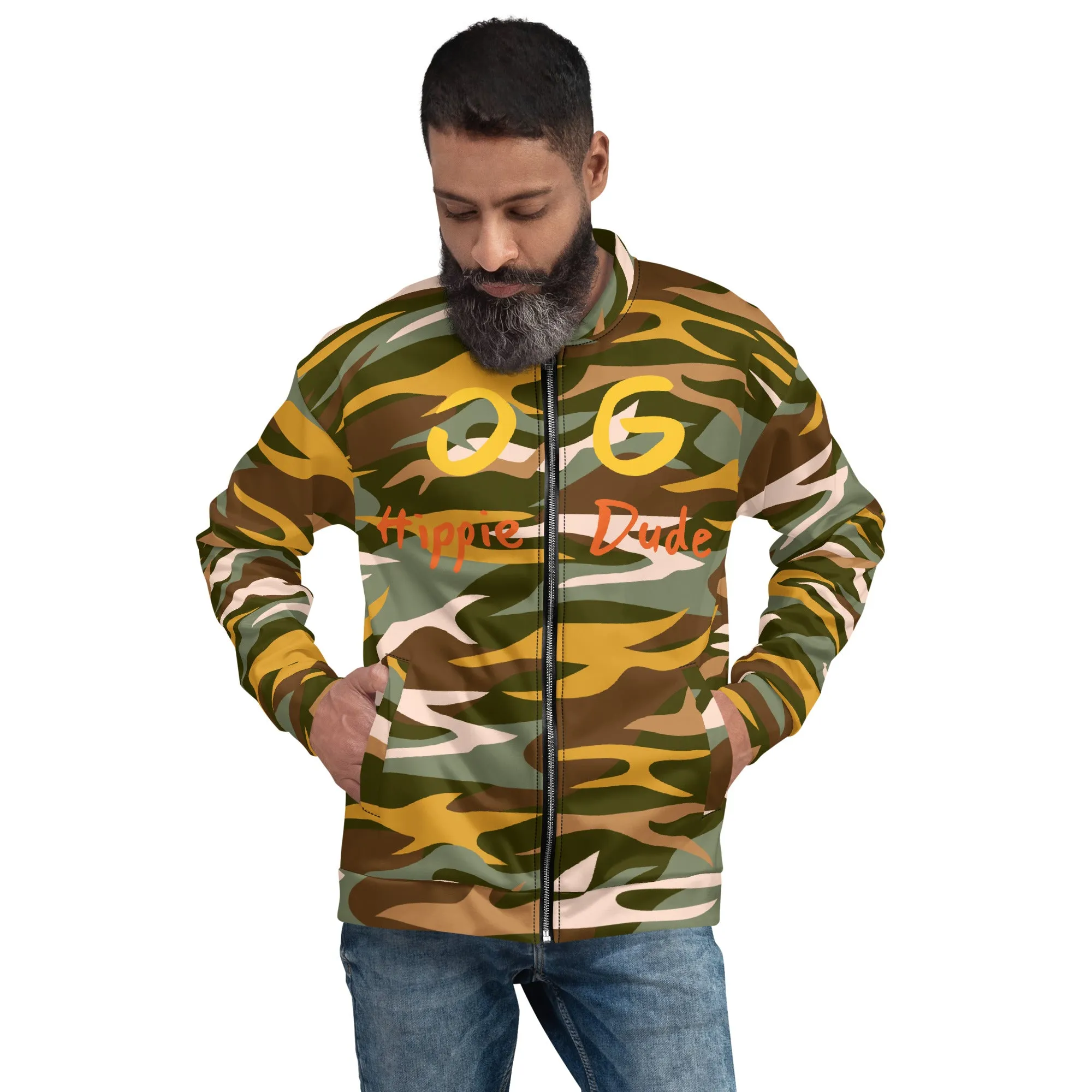 Camo Rays Bomber Jacket - OG Hippie Dude