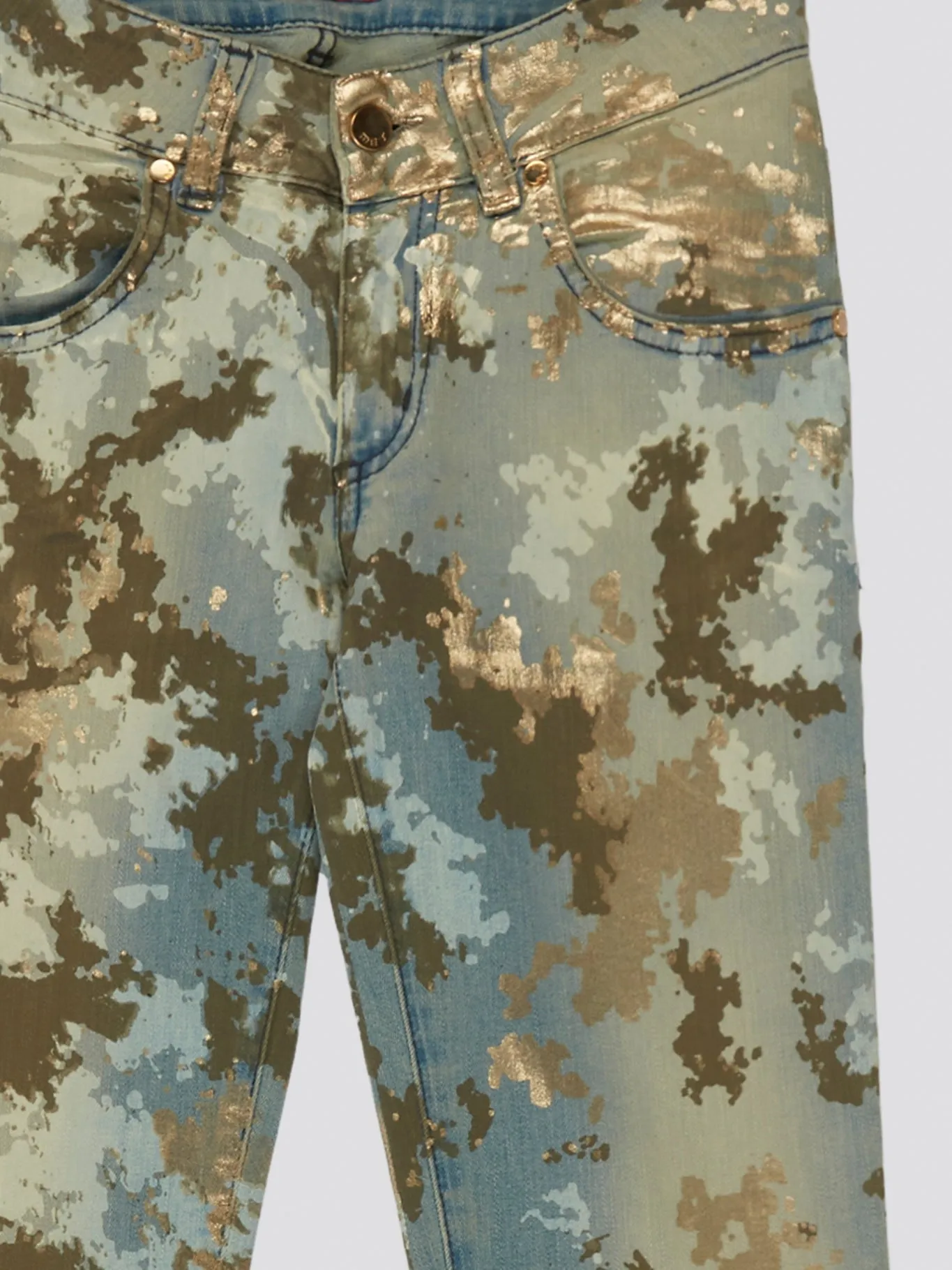 Camo Skinny Fit Denim Jeans