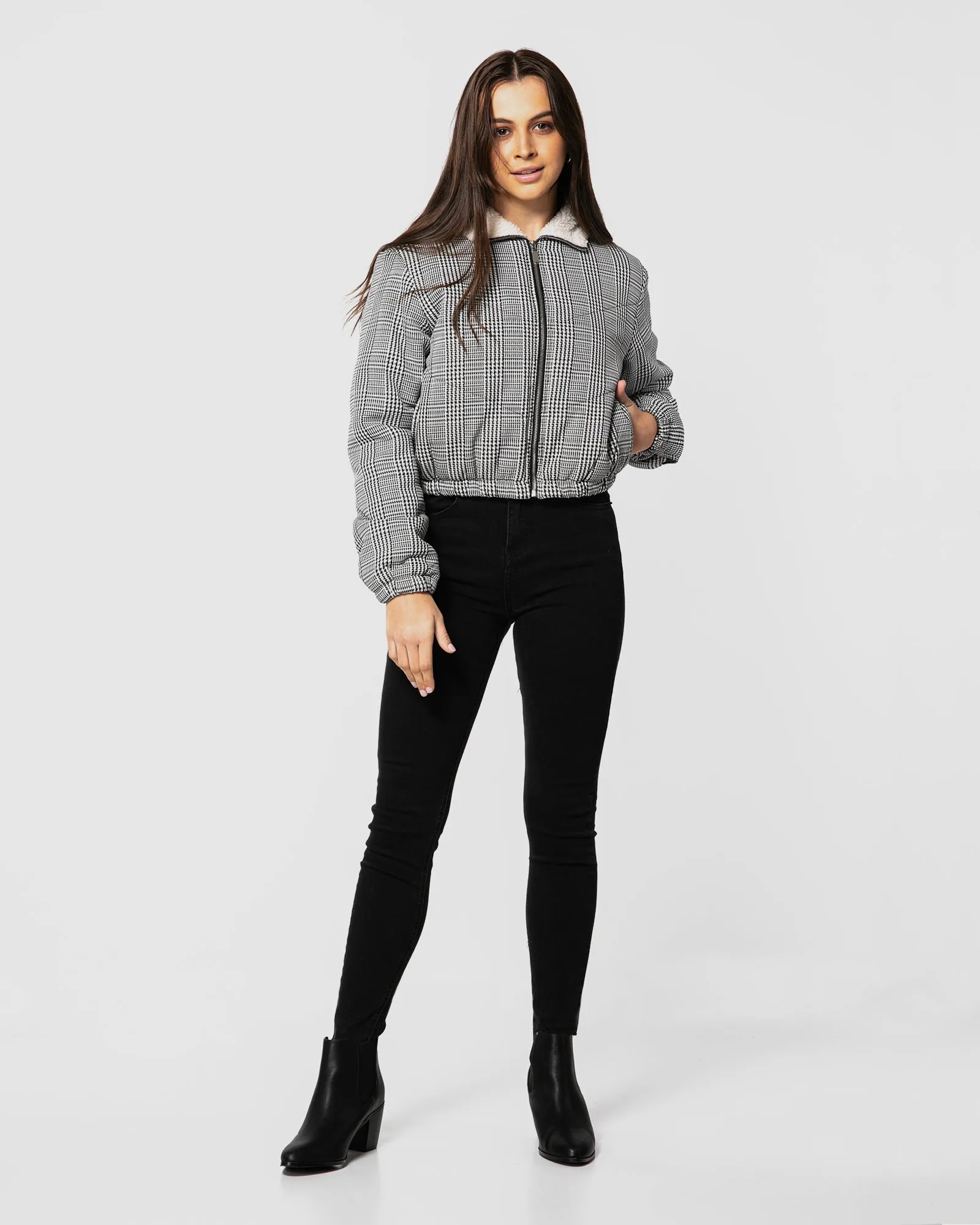 Capri Cropped Bomber Jacket