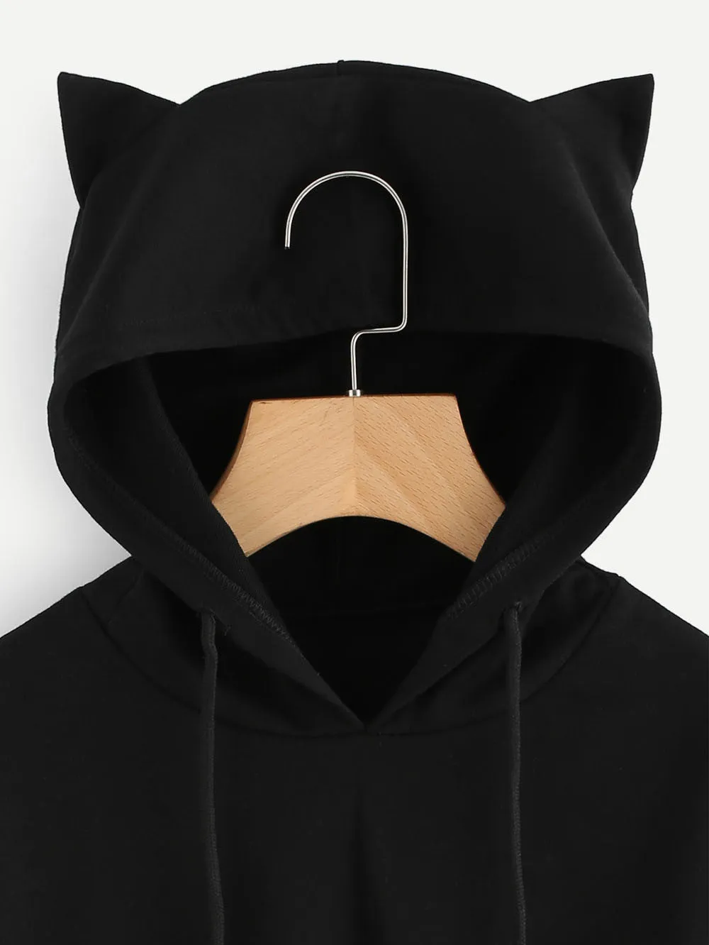 Cat Ears Crop Top Hoodie