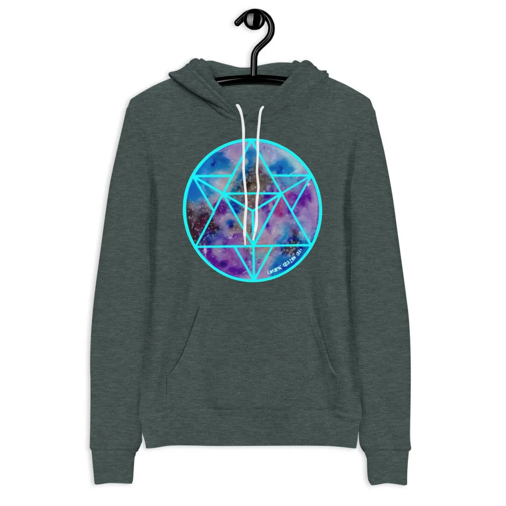Celestial Merkabah (CYAN) Unisex hoodie