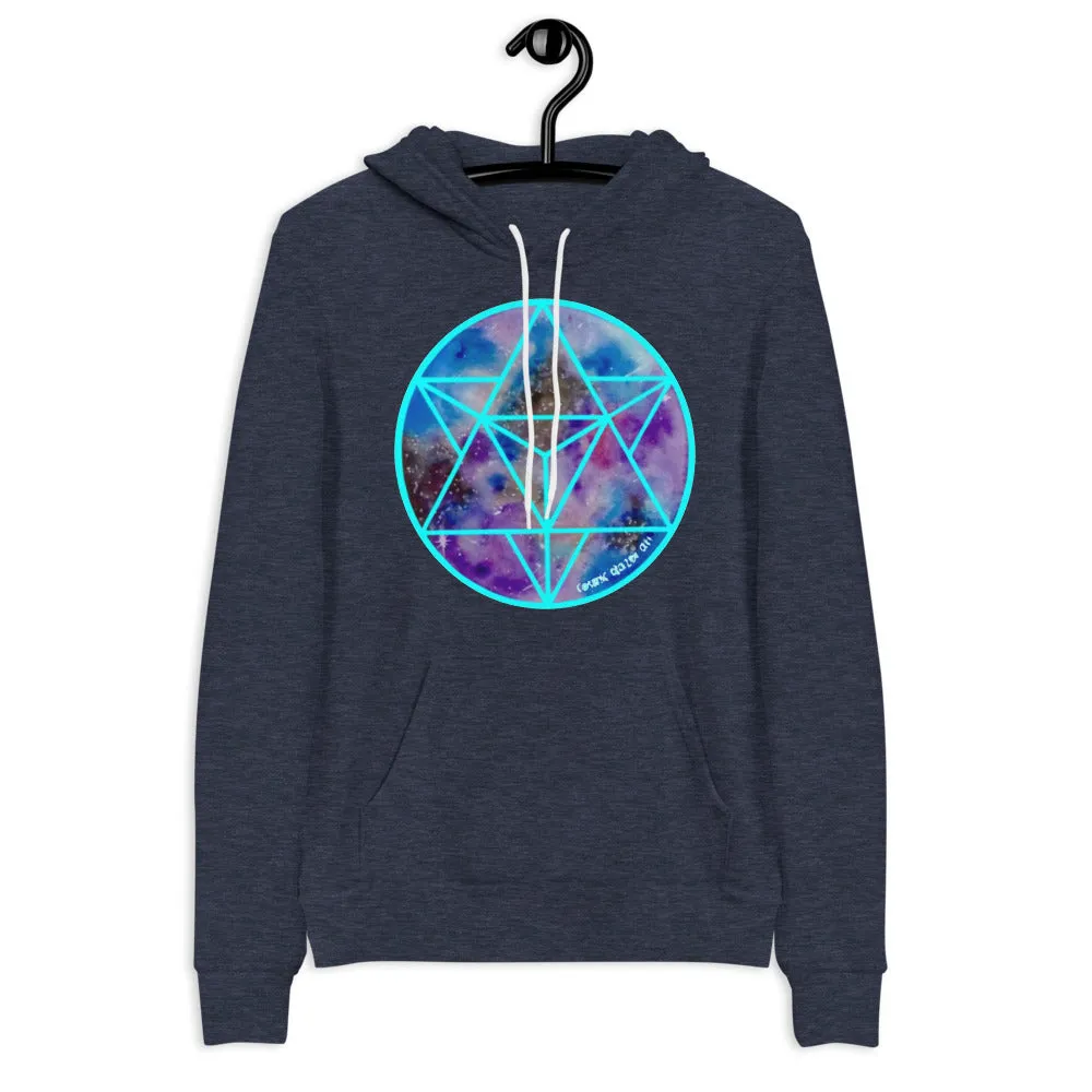Celestial Merkabah (CYAN) Unisex hoodie