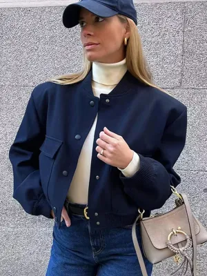 Charming Bomber Jacket for Ladies