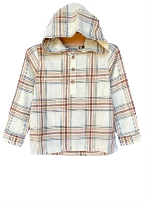 City Mouse Flannel Hoodie - Light Taupe