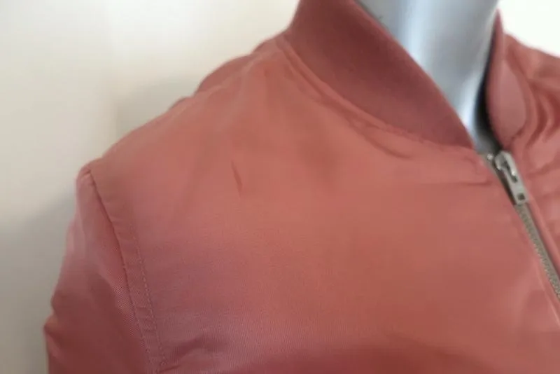 Closed Shine Bomber Jacket Blush Taffeta Size Small