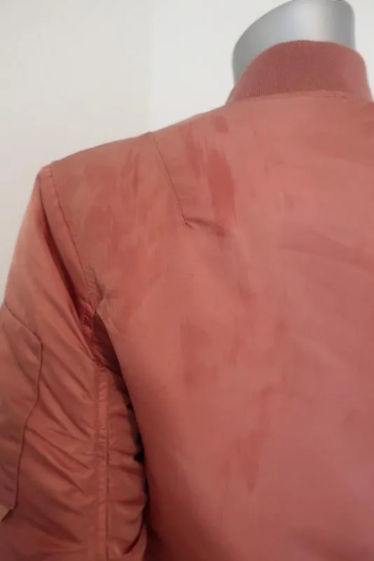 Closed Shine Bomber Jacket Blush Taffeta Size Small