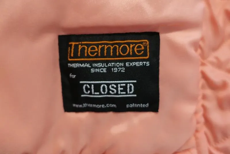 Closed Shine Bomber Jacket Blush Taffeta Size Small