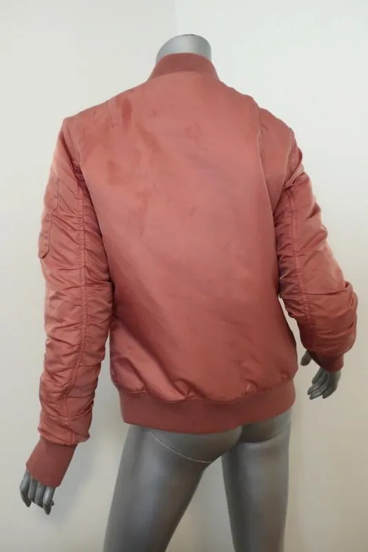 Closed Shine Bomber Jacket Blush Taffeta Size Small