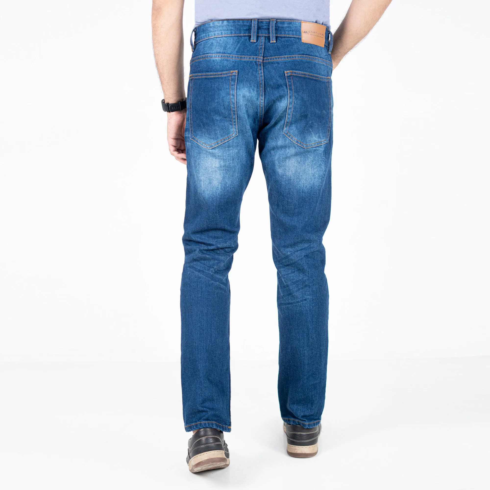 Comfort Stretch Semi Fit Jeans - Mid Blue