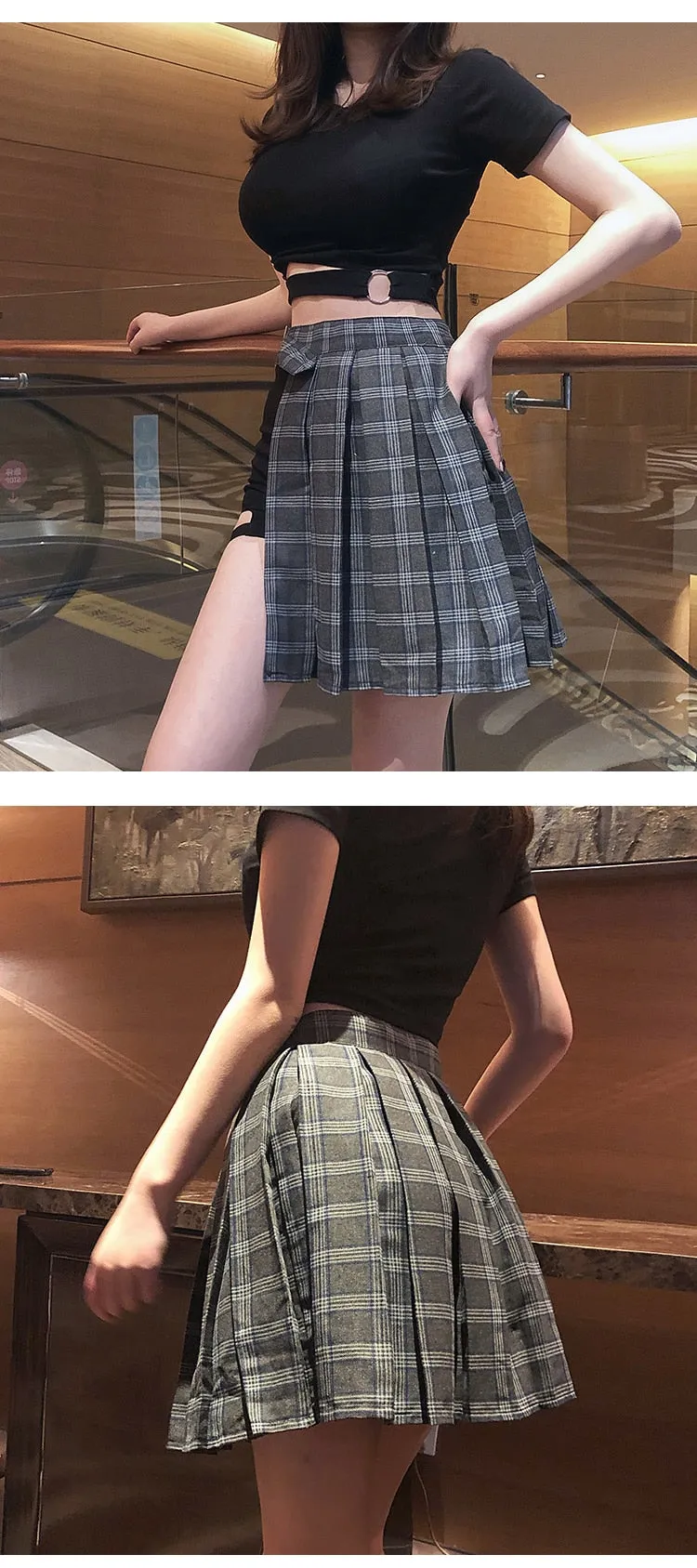 Conjunto Falda corta   Shorts estilo Harajaku - Moonstar
